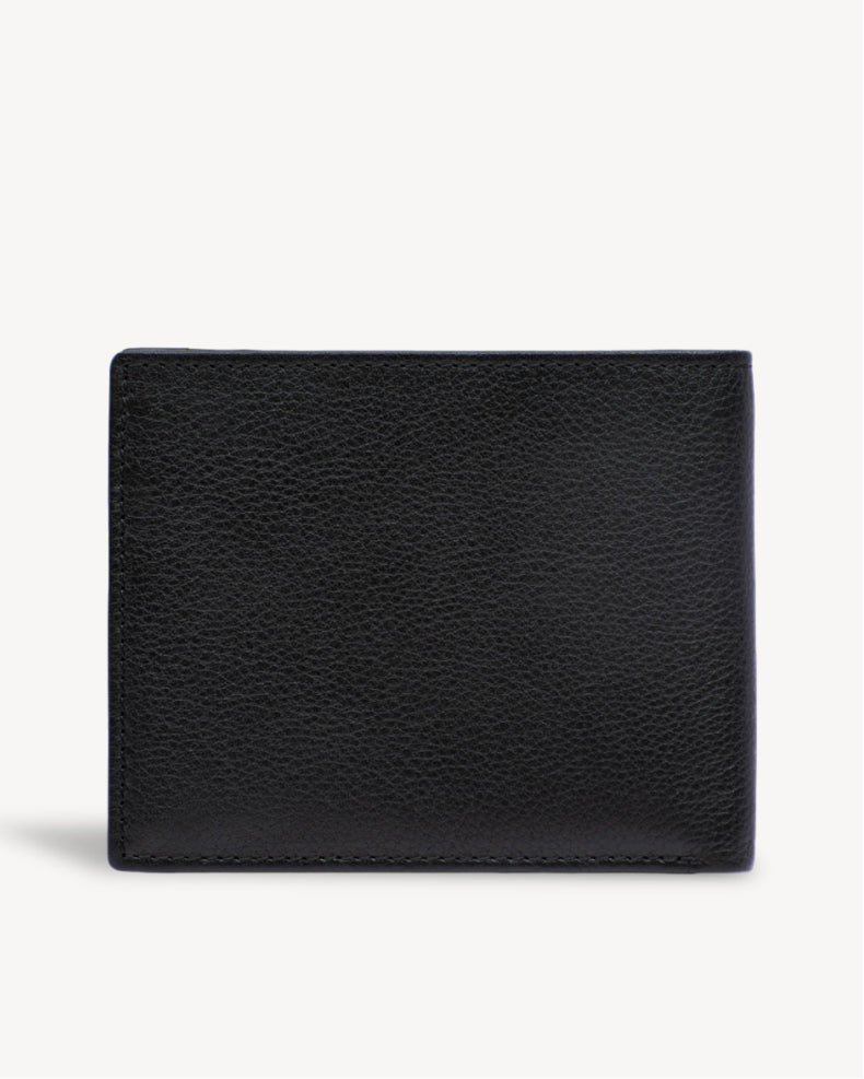 Neo Leather Two Fold wallet with Coin Pocket - Black / Red