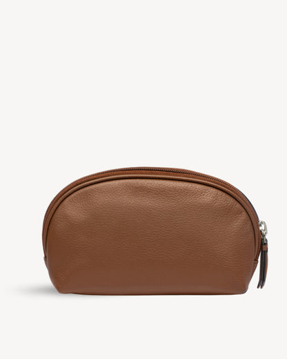 Dome Large Cosmetic Case - Cognac Brown