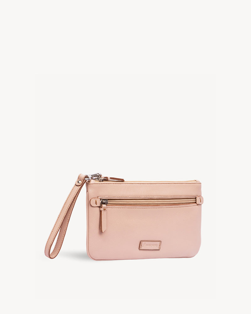 Virginia Large Slim Wristlet Pouch - Nude Pink