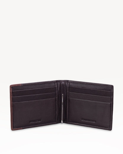 Antique Money Clip Wallet - Brown