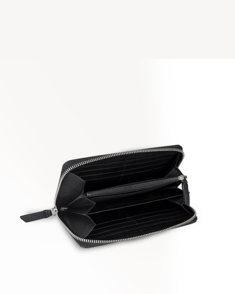 Charlotte Zip-around Wallet - Black