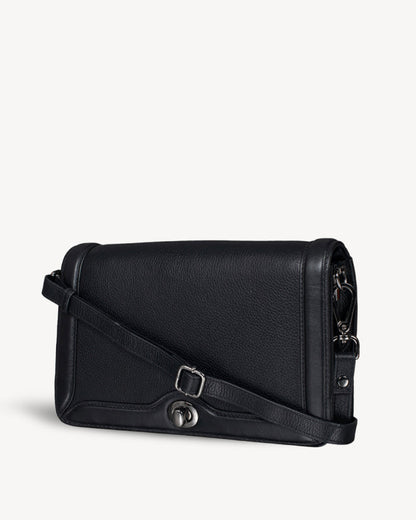 Bowie Leather Crossbody Bag - Black