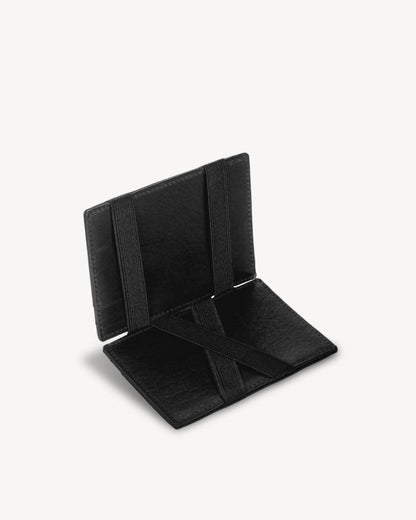 Vintage Leather Magic Wallet- Black