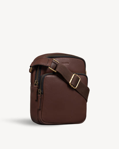 Hiker Crossbody Bag - Cognac Brown