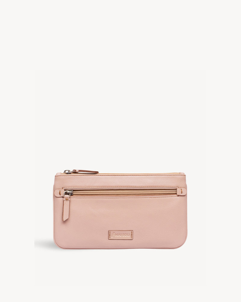 Virginia Large Slim Wristlet Pouch - Nude Pink