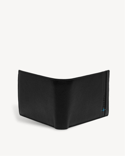 Neo Leather Two Fold wallet with Coin Pocket - Black / Blue