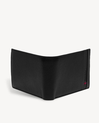 Neo Leather Two Fold wallet with Coin Pocket - Black / Red