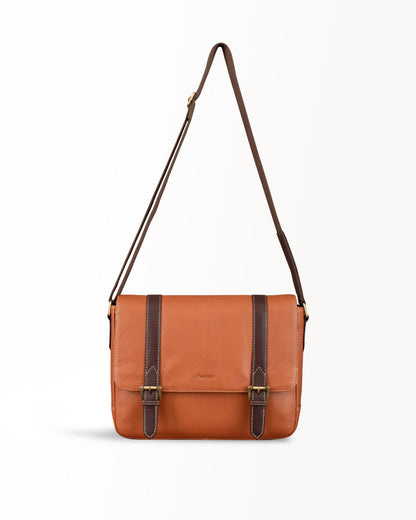 Messenger Laptop Bag - Tan