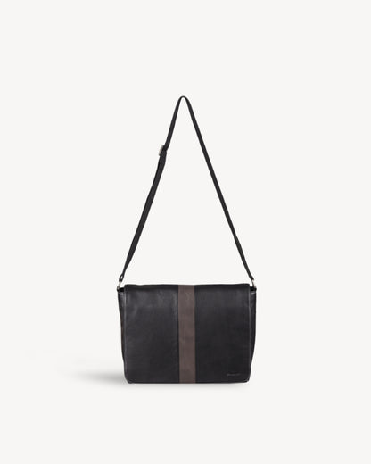 Racer Messenger Laptop Bag - Black