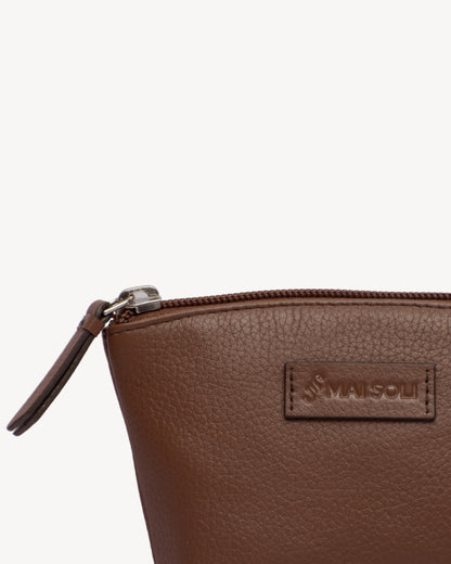 Paris Small Essential Pouch - Cognac Brown