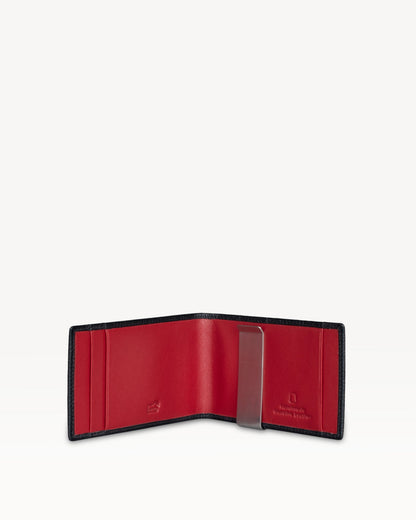 Dollaro RFID Protected Money Clip Wallet - Black/Red