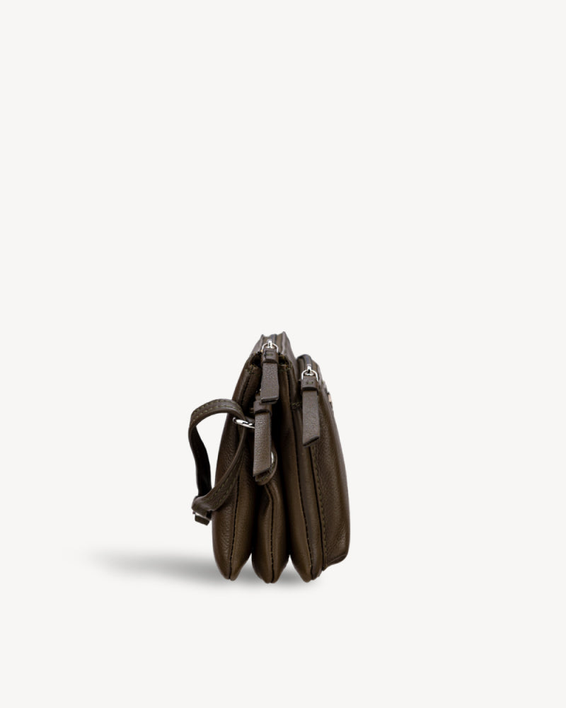 Roma Rectangle Sling Bag - Olive Green