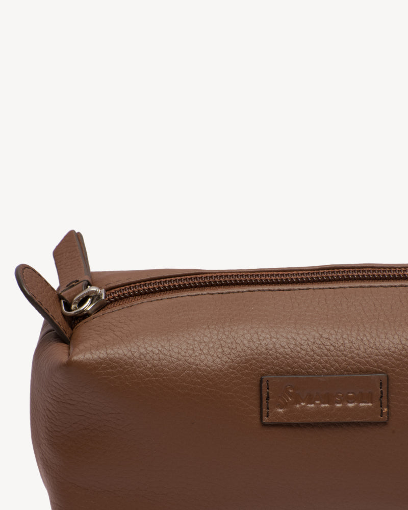 London Cosmetic Case - Cognac Brown