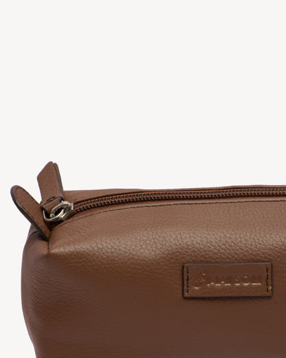 London Cosmetic Case - Cognac Brown