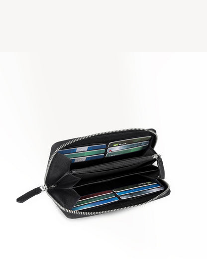 Charlotte Zip-around Wallet - Black