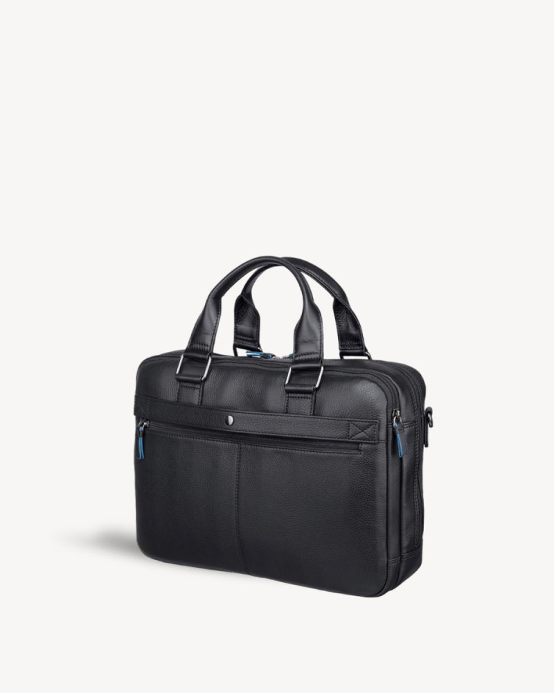 Chester Double Zip Laptop Bag - Black