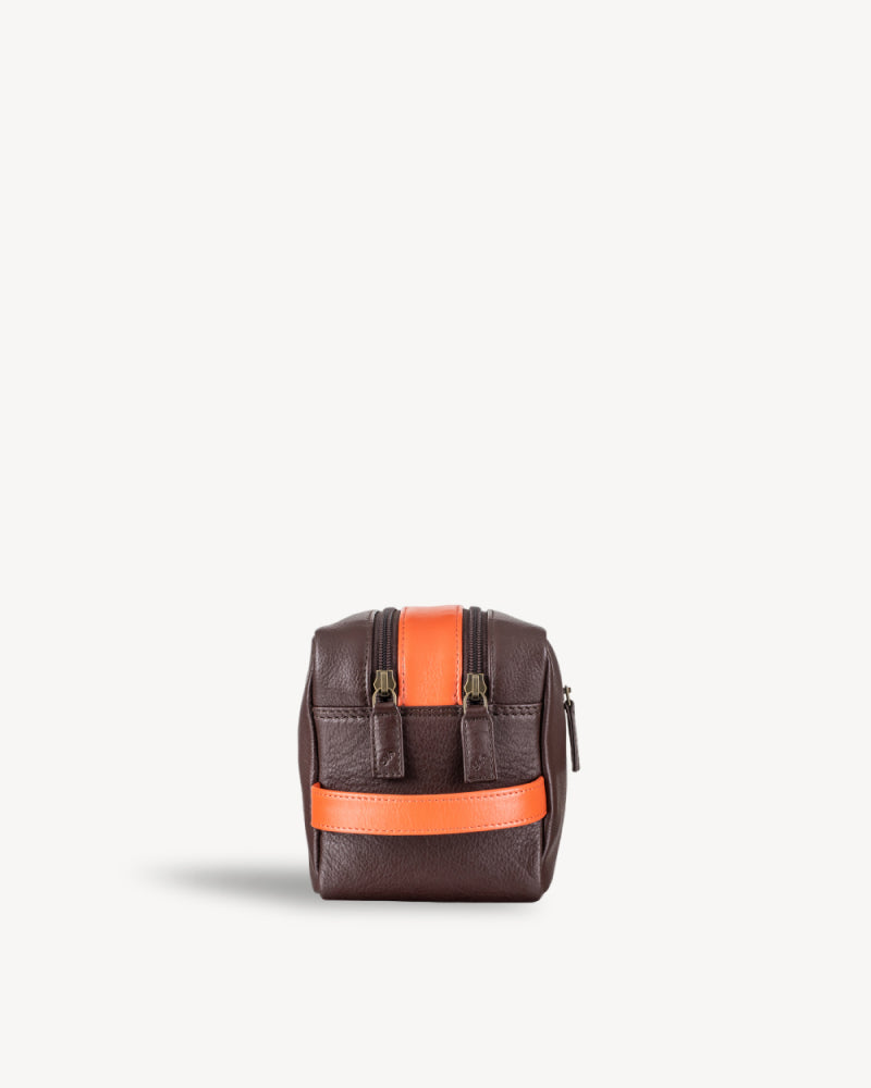 Toiletry Bag - Brown / Orange