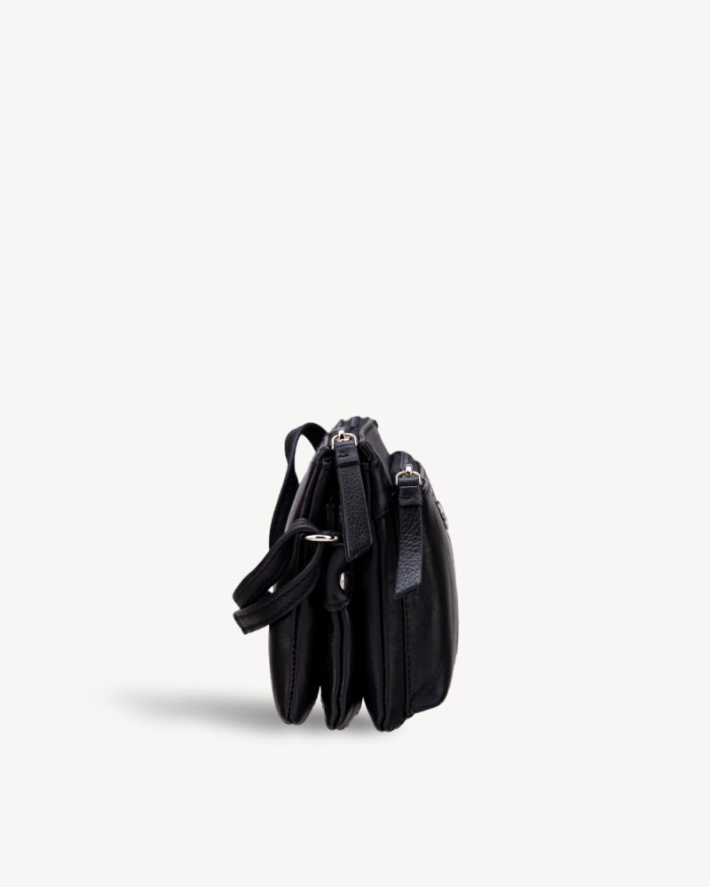 Roma Rectangle Sling Bag - Black