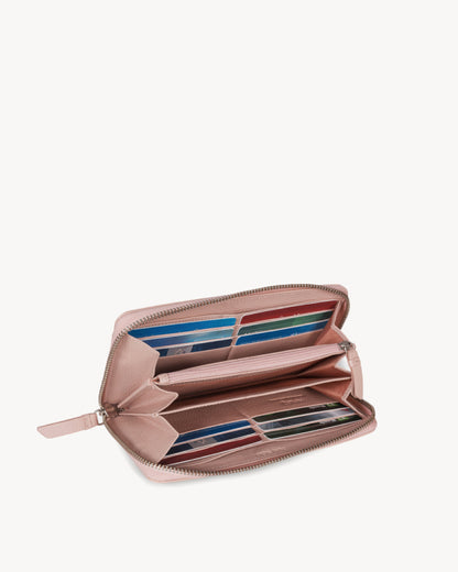 Charlotte Zip-around Wallet - Nude Pink