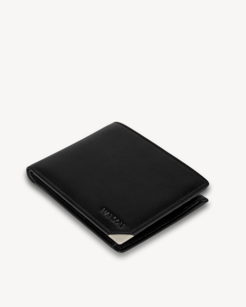 Elite RFID Protected Bifold Wallet - Black Beige