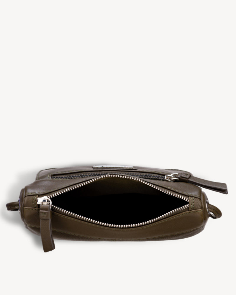 Roma Crossbody Sling Bag - Olive Green