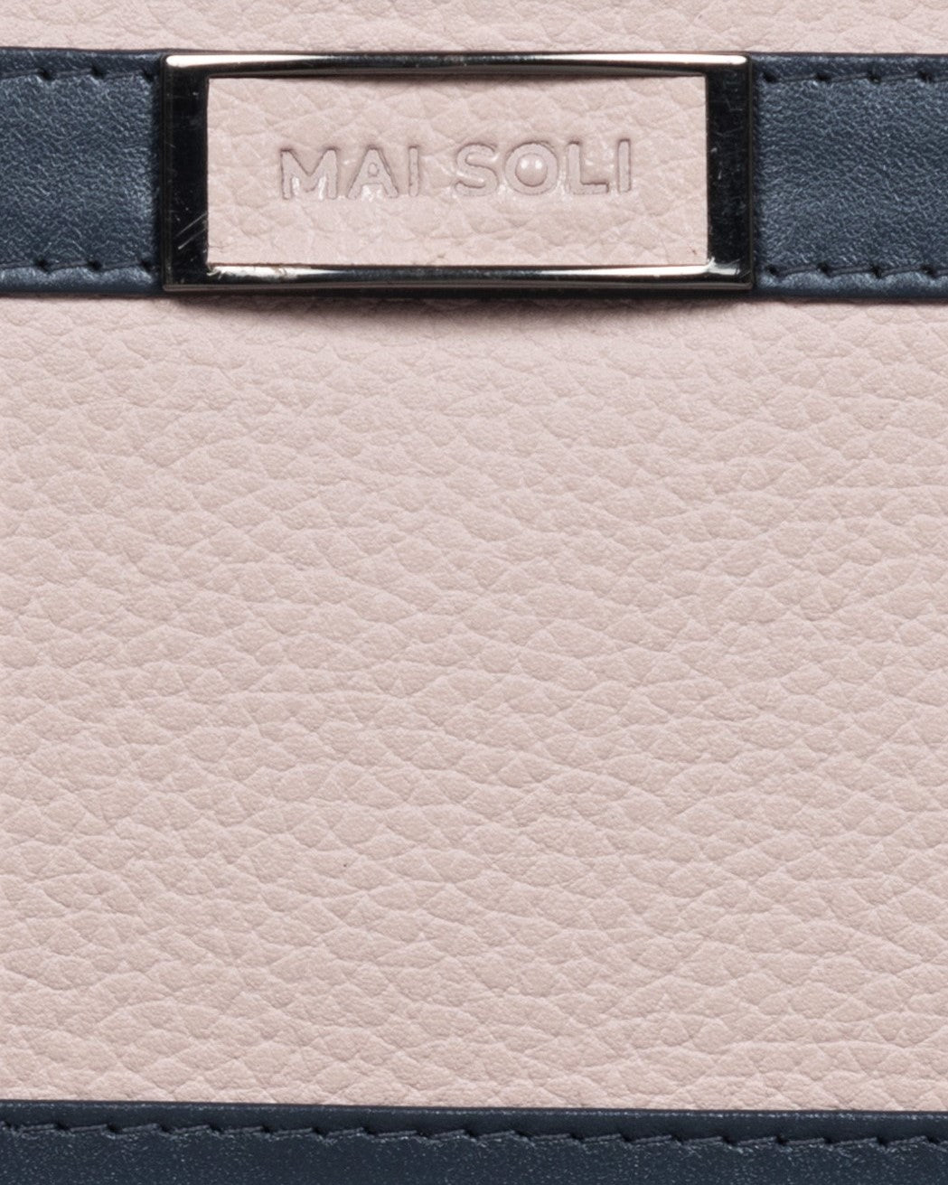 Christine Large Zip Around Wallet - Blush Pink & Navy Blue