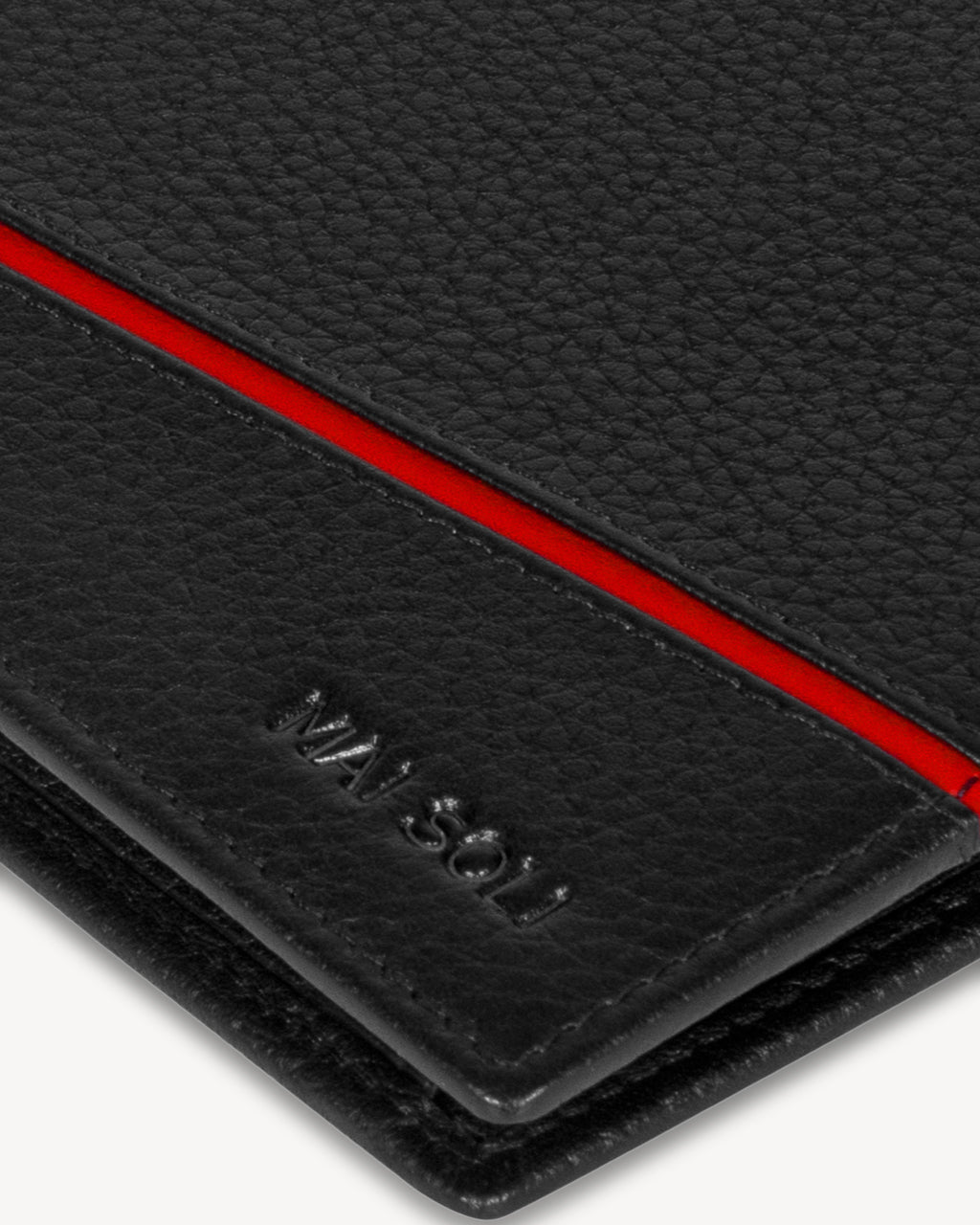 Astro RFID Protected Bifold Wallet with Coin Pocket - Black Red