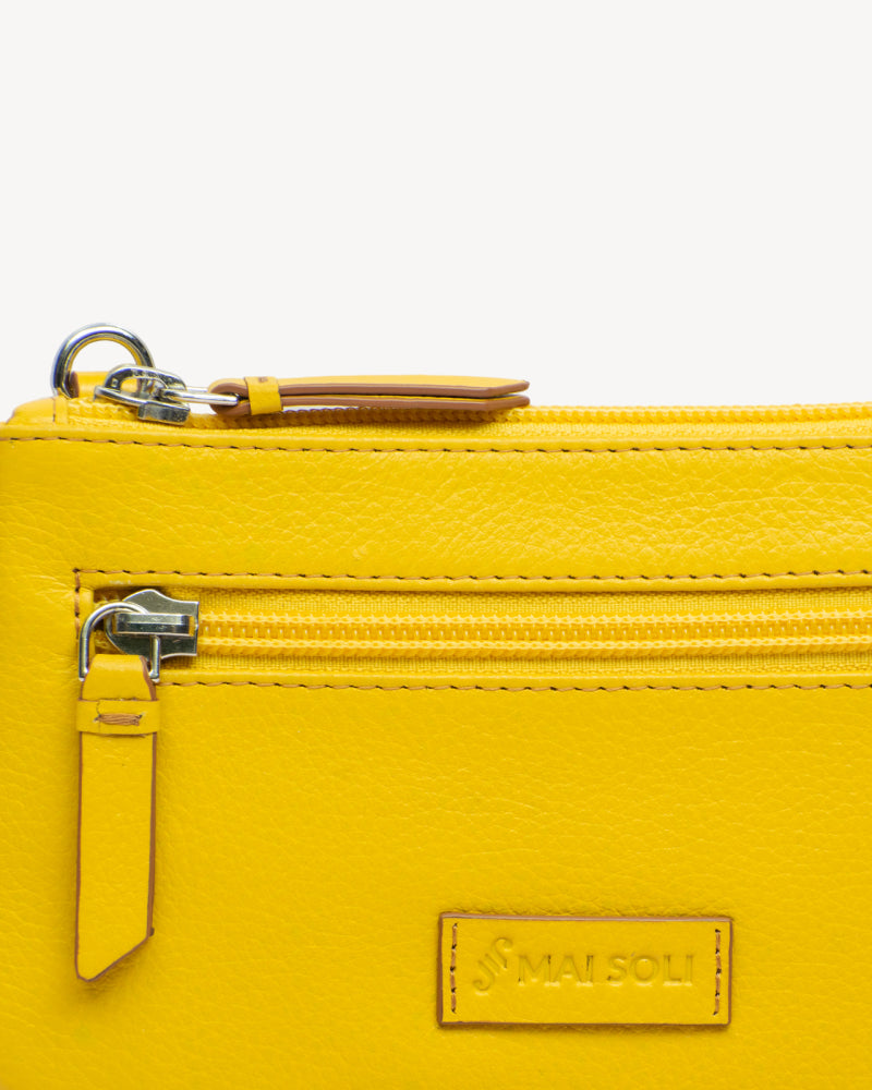 Virginia Small Slim Wristlet Pouch - Yellow