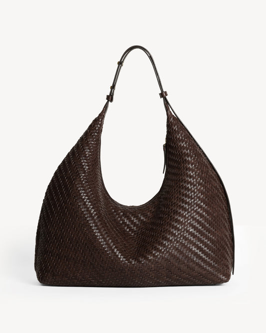 Dune Woven Hobo Bag - Espresso