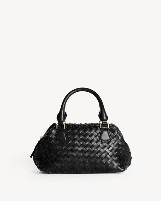 Terra Woven Handbag - Black