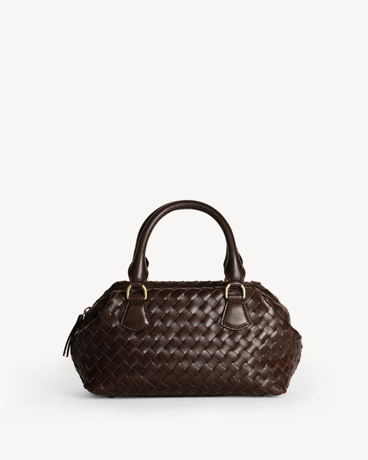 Terra Woven Handbag - Espresso