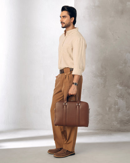Monograph Briefcase 15" - Walnut Brown