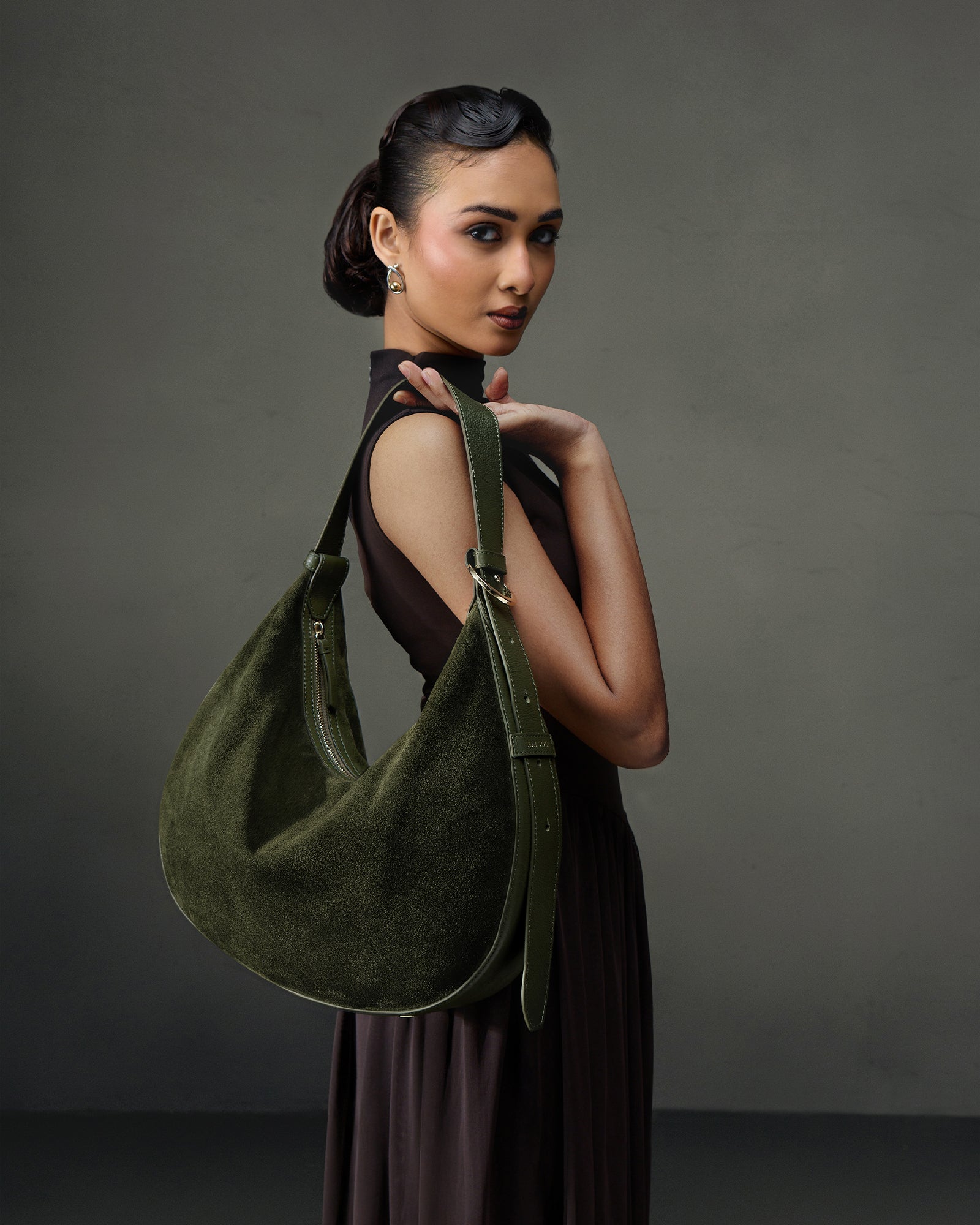 Cadence Hobo Bag - Olive – Mai Soli