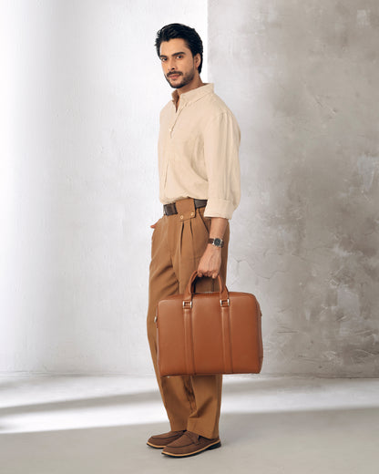 Monograph Briefcase 16" - Camel