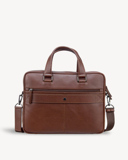 Alpha Laptop Bag - Chestnut Brown