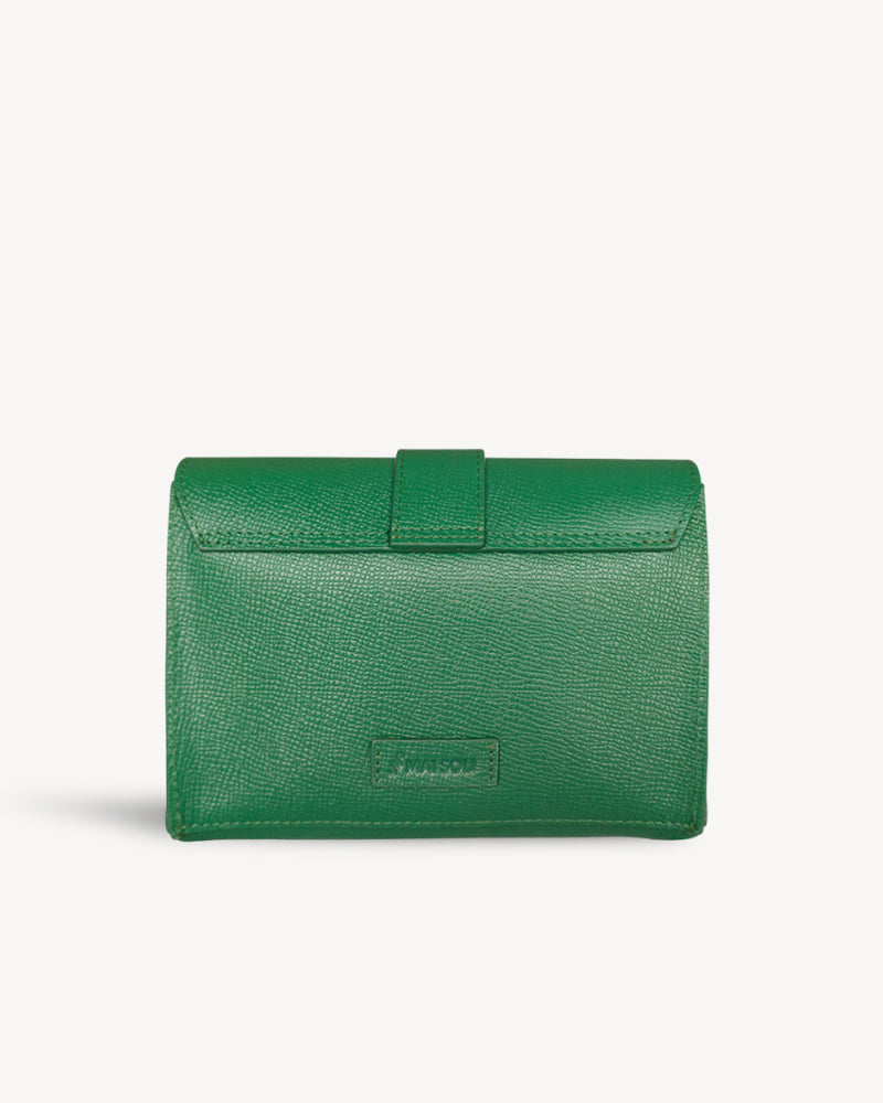 Claire Mini Envelope Clutch - Forest Green