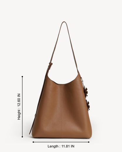 Daphne Bucket Tote Bag (Small) - Tobacco