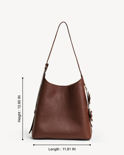 Daphne Bucket Tote Bag (Small) - Brown