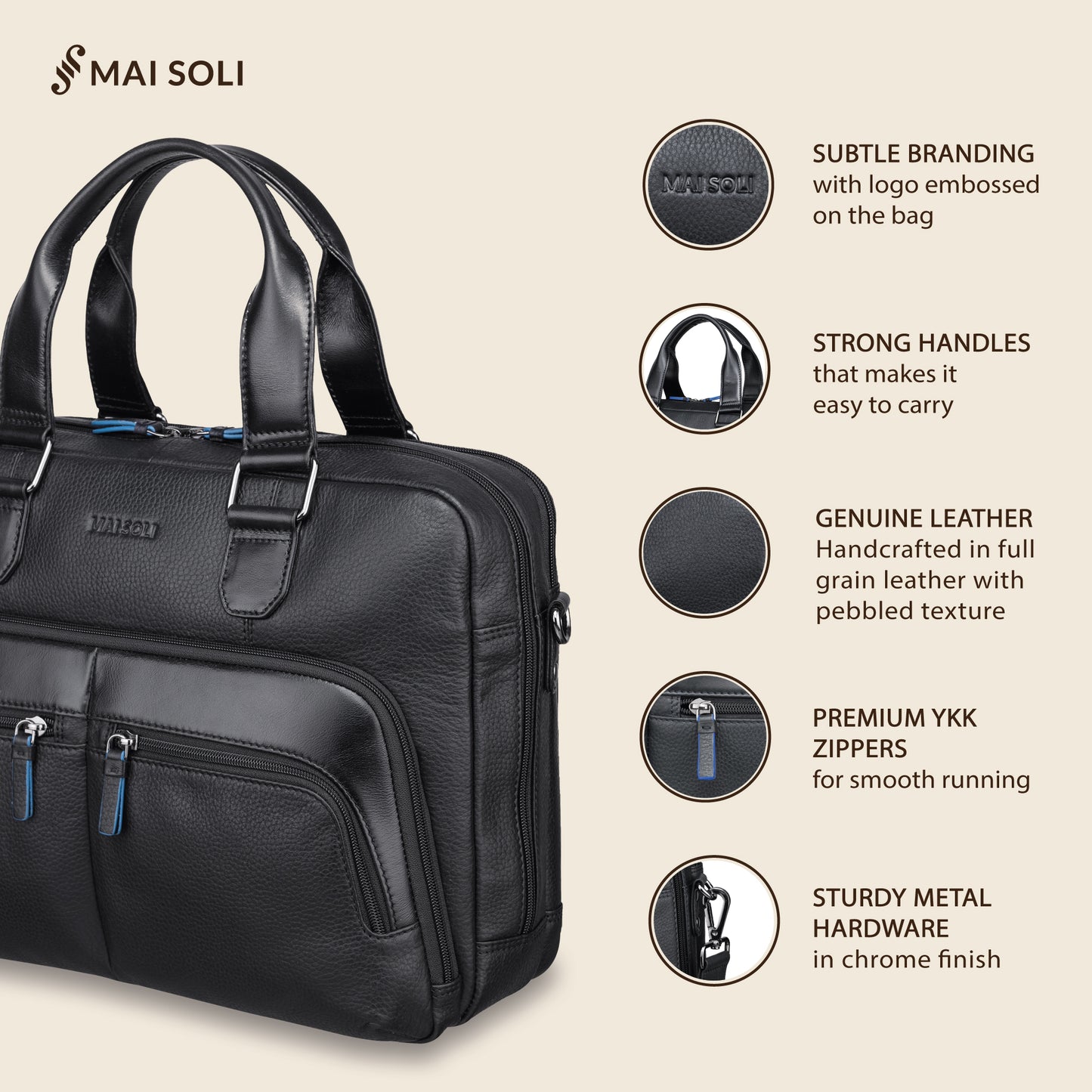 Cruiser All-Purpose Laptop Bag - Black