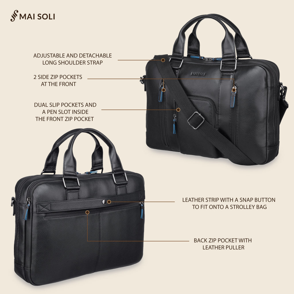 Double zip 2025 laptop bag