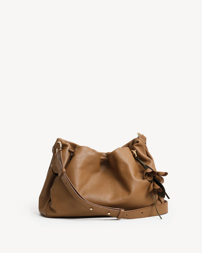 Cynthia Gather Handbag - Tobacco