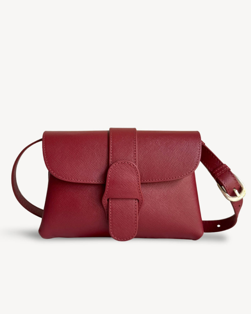 Claire Mini Envelope Clutch - Berry