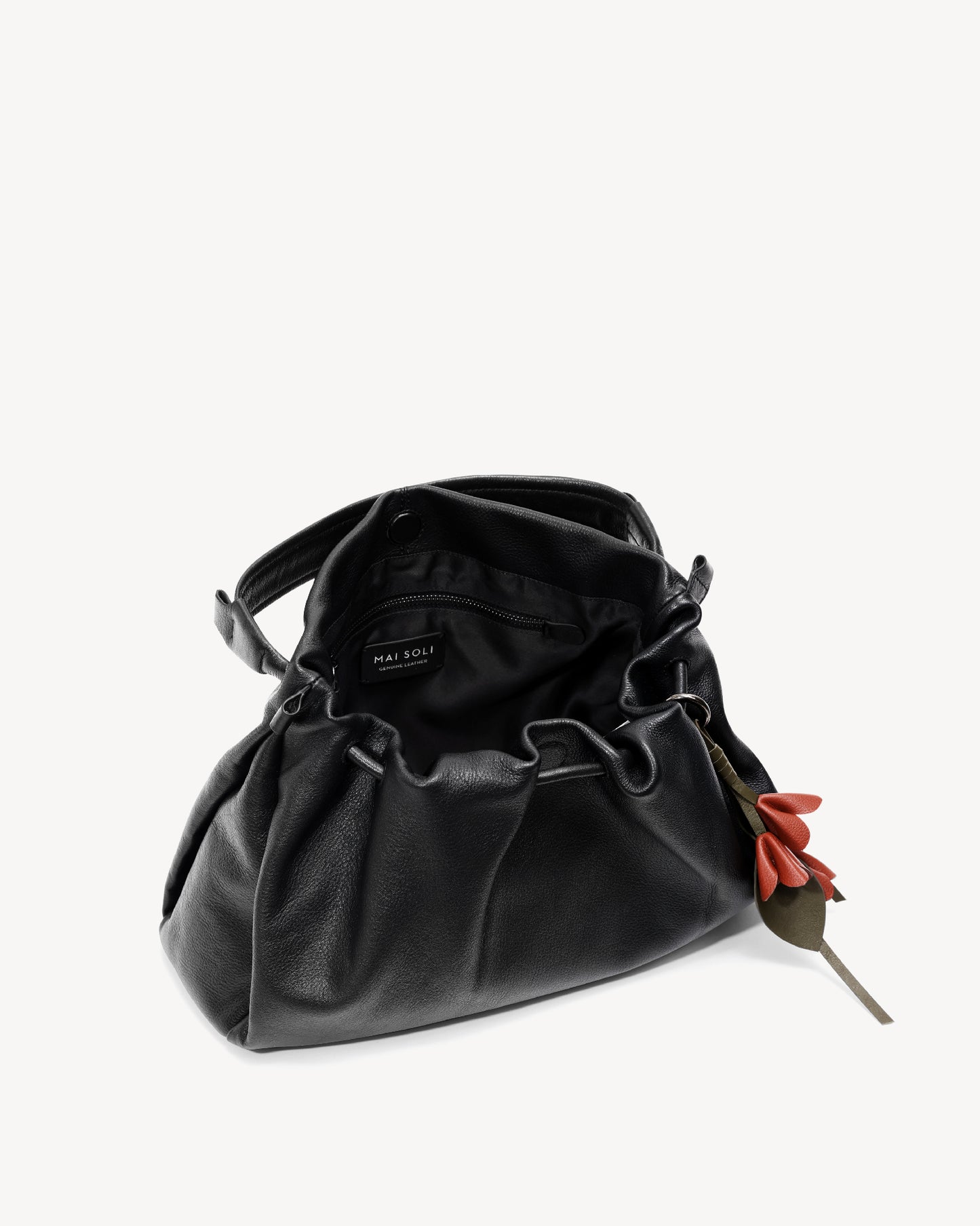 Cynthia Gather Handbag - Black