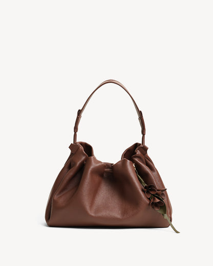 Cynthia Gather Handbag - Brown