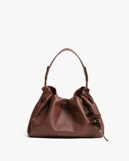 Cynthia Gather Handbag - Brown