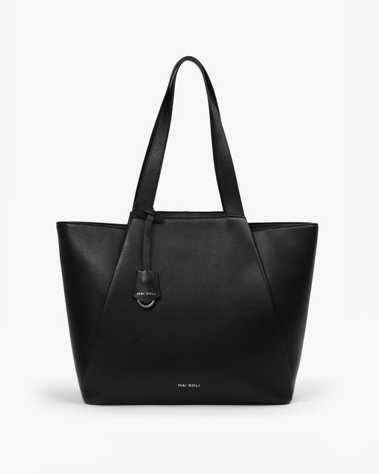 Clover Oversized Tote Bag - Black