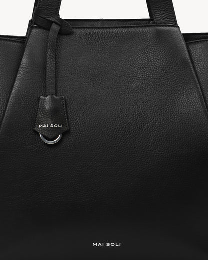 Clover Oversized Tote Bag - Black