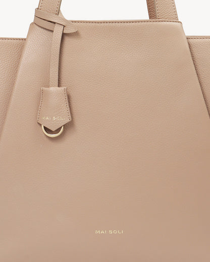 Clover Oversized Tote Bag - Nude