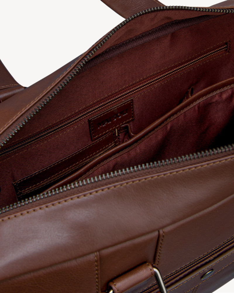 Alpha Laptop Bag - Chestnut Brown