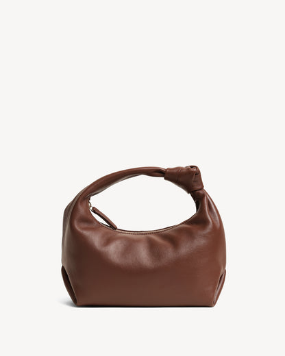 Diana Knotted Handbag - Brown